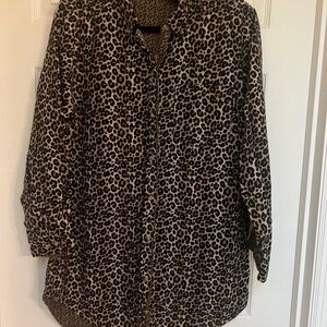 Mixit Animal Print Flannel Sleep Shirt